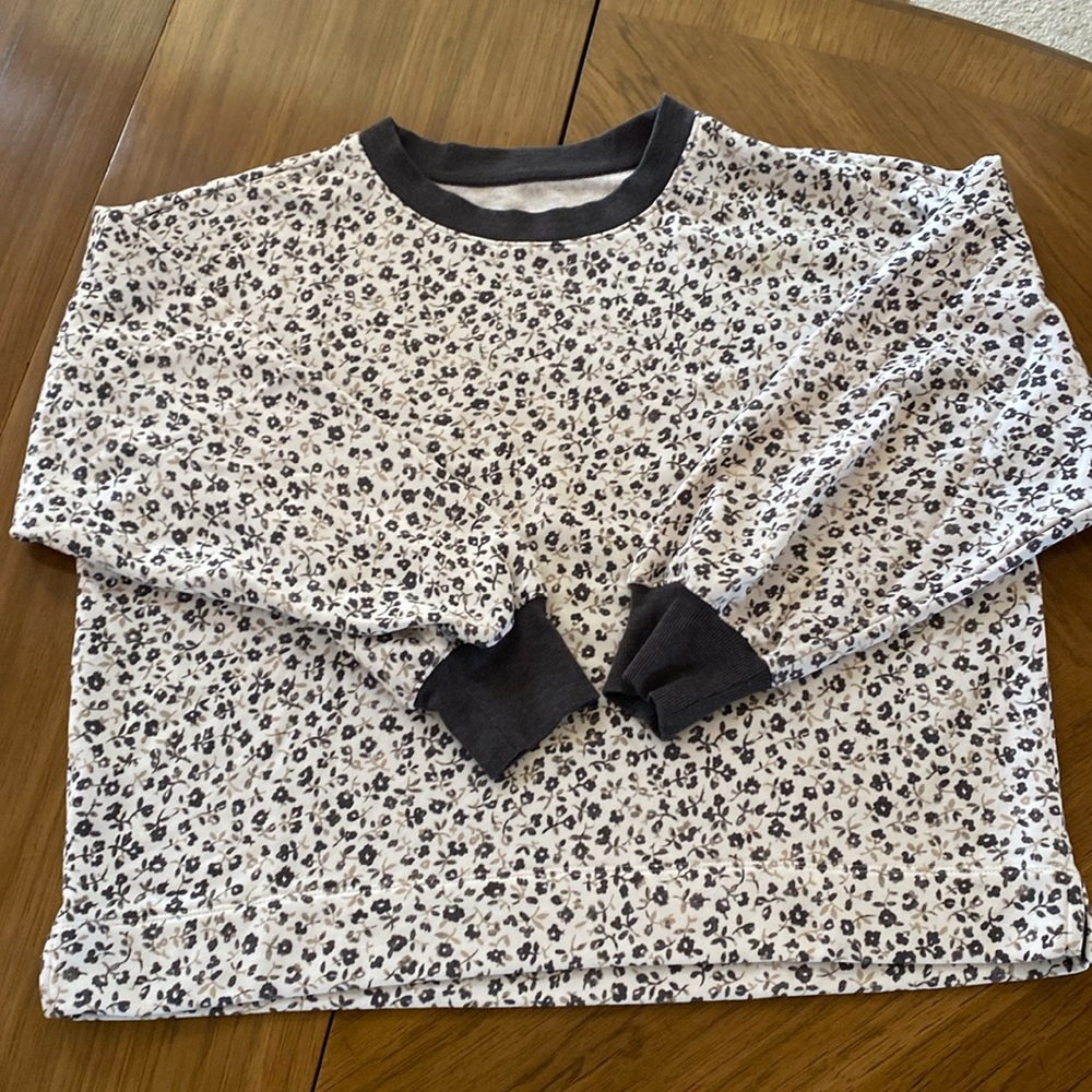LOU & GREY FLORAL PRINT SWEATSHIRT